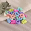 Letras Inglesas Huecas Tridimensionales de Acrílico Serie Color Macarrón Accesorios para Pulseras DIY Cuentas Sueltas Venta al por Mayor