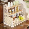 Prateleira de Armazenamento para Mesa de Escritório Armazenamento para Sala de Estar Doméstico Mesa de Centro de Mesa Prateleira de Balcão Multicamadas Prateleira para Mesa de Jantar da Cozinha Prateleira para Copos de Água
