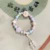 Jingdezhen Yuan Xiaohong Cor Dopamina Maçã Pulseira Design de Nicho Pulseira de Cerâmica com Contas Pulseira