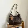 Bolsa de axila multiusos de cuero suave de nicho para comercio exterior, nueva para mujer otoño/invierno, mochila casual de alta gama de gran capacidad, bolso de hombro