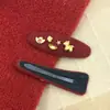 Accesorio Rojo Original para el Cabello de Año Nuevo, Pinza de Pelo de Felpa para Mujer, Pinza Lateral de Gama Alta, Pasador, Pinza para Flequillo, Accesorio para el Cabello