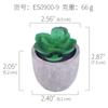 [Suculentas Mini] Planta Suculenta Artificial Bonsái en Maceta de Pulpa de Papel (Maceta Incluida) Adorno Ornamental Imitación de Planta