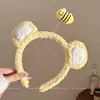 Linha do cabelo alta presilha de cabelo requintada atmosfera fofa faixa de cabeça adorno de cabeça estilo coreano feminina tiaras de cabeça de urso não apertam no elástico do cabelo