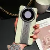 Para Huawei Mate60Pro Funda de Teléfono de Cuero Genuino de Gama Alta 60RS Edición Porsche Funda de Piel de Vaca