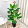 Hongyun Dangtou árvore falsa árvore palma vermelha flor artificial em vaso plástico verde flor decorativa sala de estar bonsai planta verde
