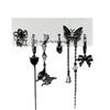 6 Peças terno Brincos Série Brincos Borboleta Design de Nicho Luz Luxo High-end Sentido Requintado All-match Acessórios De Orelha Explosiva