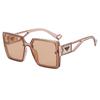 2025 nuevas gafas de sol cuadradas de montura grande, con pierna ancha y hueca, venta al por mayor, gafas de sol para mujer
