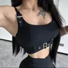 Traje Deportivo de Fitness Estilo Motociclista para Chica Atrevida, Traje de Ciclismo, Yoga, Pantalones Cortos Calientes de Tres Puntos, Chaleco Sexy Ajustable con Almohadilla en el Pecho