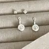 Pendientes de Perla Retro Franceses de Nicho Colgantes Geométricos de Perla Dos Formas de Usar Accesorios de Pendientes de Uso Diario