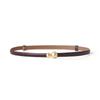 Cinturón de piel auténtica para mujer, de piel de vaca, que adelgaza la cintura, con hebilla decorativa y a la moda, disponible en stock.