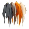 Lenço Triangular com Franjas 100% Lã Pura Franjas Elegantes Adornam Design Versátil para Styling Essencial para o Outono e Inverno Lenço Chique