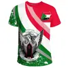 Padrão de Emblema do Sultanato Impressão 3D Transfronteiriça Nova Camiseta Casual Masculina Gola Redonda Manga Curta Venda Direta da Fábrica