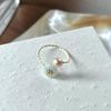 Anillo de mariposa con esmalte francés, con gotas de aceite, apilado, abierto, ajustable, para dedo índice, ligero, de lujo, de nicho, nueva moda