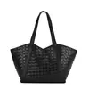 Bolsa tote tecida com padrão de losangos de cor sólida para o dia a dia de mulheres 2026, bolsa de ombro única de alta qualidade e grande capacidade, bolsa feminina da moda