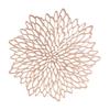 Individual de Mesa Hueco con Forma de Flor de PVC Bronceado Alfombrilla Aislante de Calor para Escritorio Alfombrilla Decorativa para Escritorio de Boda Alfombrilla de Mesa Antiescaldante