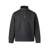 FEE THE END Jaqueta casual estilo retrô americano com gola alta, moletom de corte solto para homens, adequado para primavera e outono, WY382