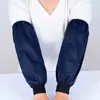 Mangas de Cuero Impermeables y a Prueba de Aceite para Hombres y Mujeres, Mangas de Trabajo y para Tareas Domésticas (lavar platos) para Adultos, Mangas con Volantes de Cuatro Líneas Resistentes al Desgaste