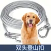 Correa para Perro 3m 5m Cuerda para Perro Doble Cabeza Cadena para Perro Extendida Perros Pequeños Medianos Grandes Cuerda para Pasear Perros de Alambre de Acero Engrosado