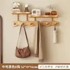 Perchero de pared para entrada, organizador de llaves y bolsas para la puerta principal, ganchos para colgar, perchero y sombrero con forma de ola para la puerta del dormitorio