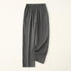 Calças de Pijama Finas de Algodão de Gaze de Camada Dupla Simples Cor Sólida Unissex Calças Longas para Casa com Bolsos