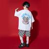 Terno de hip-hop Terno de moda masculina Hip-Hop infantil Frito Rua hiphop Roupas infantis Verão Loose Girl's Catwalk Terno de desempenho