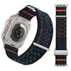 Adequado para Apple 5678910 Fivela de Anel de Metal Alça de Nylon Nk iWatch Ultra2 S10 Pulseira de Velcro