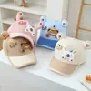 Chapéus Infantis 2026 Primavera/Verão Novo Chapéu Boné de Pato Protetor Solar Urso e Coelho Desenho Animado Bonito Boné de Baseball Atacado