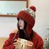 Venta al por mayor 25 Años de Fotos Reales Otoño e Invierno Nuevos Sombreros de Punto Estilo Retro Fair Isle Bloques de Color con Circunferencia de Cabeza Grande y Protección para los Oídos Sombreros de Lana Tendencia