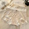 0A Algodão Antibacteriano Estendido e Alargado Fundo Antibacteriano Virilha Algodão Cru Roupa Íntima Feminina 1 Cueca Boxer Feminina Roupa Íntima de Algodão Natural