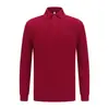 Polos de manga larga de color liso con cuello acanalado, uniformes de equipo de empresa, ropa de trabajo estampada y bordada, suministro del fabricante