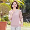 Camisetas para Mujeres de Mediana Edad y Mayores, Tops Elegantes para Madres, Camisetas Básicas de Primavera y Otoño, Que Cubren el Vientre, Tallas Grandes, Rejuvenecedoras, Camisas con Cuello de Muñeca