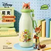 Botella de agua térmica de Disney, vaso con popote de gran capacidad, diseño elegante para niñas, adecuado para que lo usen niños y estudiantes en la escuela