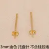 Acessórios DIY 925 Cera de Abelha Jade Brincos Brincos Brincos 3mm-8mm Bandeja Agulha Tigela Agulha Pérola Joias