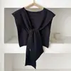 Novo 2026 Moda Primavera Verão Tricotado Multicor Pequeno Xale Roupa Externa Feminina Jaqueta para Ambiente com Ar Condicionado Envolto de Ombro Elegante Escritório