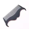 Peine para Estilizar Barba de Hombre Acero Inoxidable Doble Uso Peine para Barba Negro de Bolsillo Portátil Peine Pequeño Peine para Peinar Cabello Suministro Directo de Fábrica