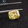 Pedra Solta de Moissanita Amarela Galvanizada de Cor Radiante Vvs1 Moissanita Galvanizada Direto do Fabricante de Wuzhou