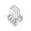 EE19 esqueleto de alta frecuencia EE19 esqueleto de transformador de doble ranura horizontal 4+4 transformador abierto electricidad
