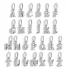 Nuevo Colgante de Acero Inoxidable Letra Zirconia Venta Caliente Accesorios para Collares Pendientes DIY 26 Dijes de Letras Inglesas A-Z