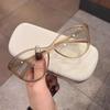 Óculos de Aro Grande Estilo Gatinho 2023 Novos Vintage Feminino Anti-Luz Azul Tendência Combinando Celebridade da Internet Estilo Fotográfico Óculos Planos