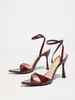 Zapatos de tacón alto para mujer, Suministro transfronterizo desde Europa y América, Color sólido, Adelgazantes, Ceñidores de cintura, Mules de punta fina, Tacones de aguja, Sandalias de moda para todas las estaciones