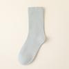 Calcetines Blancos Suaves y Cerosos Sin Hueso para Mujer Calcetines de Media Caña Primavera y Verano Delgados de Boca Suelta Calcetines de Rizo Primavera y Otoño Calcetines de Confinamiento Calcetines Largos