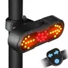 Señal de giro remota para bicicleta transfronteriza, carga USB con recordatorio de bocina, conducción nocturna, advertencia de giro izquierdo y derecho, luz trasera