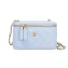 Mini bolso para labiales para mujer, bolso pequeño tipo caja estilo Chanel con cadena de rombos, bolso cruzado decorativo versátil