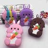 Bolsa de Monedas de Silicona Bolso Cruzado Infantil Bolsa de Silicona de Conejo Niñas de Moda Almacenamiento Billetera para Monedas Impermeable Portátil Mini