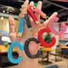 Llavero de Letra C en Inglés Multicolor Full Diamond de Venta Caliente Transfronterizo Encanto Creativa para Bolso Accesorio de Gama Alta DIY
