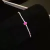 Pulseira de Flor Redonda de Zircônia com Puxador, Estilo Retrô, Pulseira Elegante e Simples, Sensação de Luxo Leve e de Alta Qualidade, Joias para Atacado