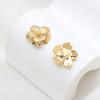 Cobre revestido de ouro cor zircônio flor abertura corsage pingente faça você mesmo joias roupas pulseira colar brincos acessórios