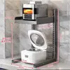 Estante de Almacenamiento para Cocina, Arrocera Eléctrica, Horno de Microondas, Mesa de Almacenamiento Integrada, Capa Superior, Estante de Almacenamiento Multifuncional para Ollas Eléctricas