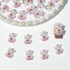 Juguete de Comida DIY Pastel Dibujos Animados Accesorios para Uñas Lindos Pastel de Fresa Realista 3D Resina DIY Decoraciones de Uñas Portátiles
