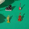 Serie de Nueva Música Creativa Juego de Insignias Violín Radio Fonógrafo Disco Piano Insignia de Modelado